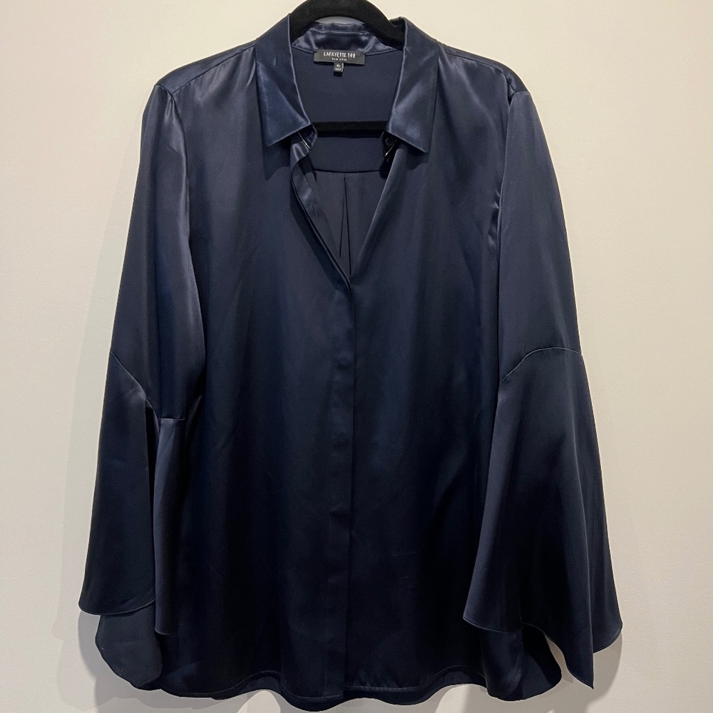 Lafayette 148 Silk Blouse - XL